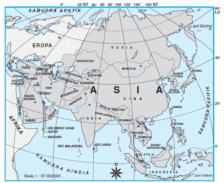 Salah satu karakteristik benua asia adalah. . . .