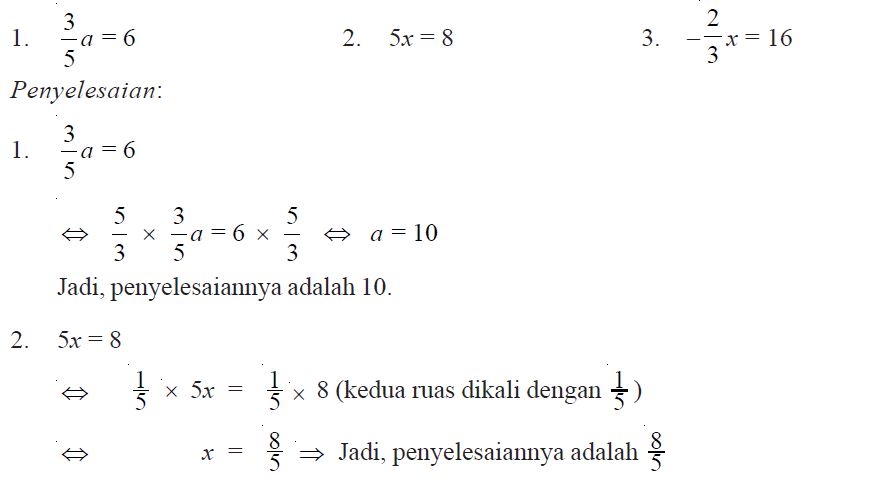 Soal Persamaan Linear Satu Variabel Kelas 10